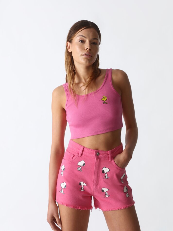 Calções estampados Snoopy Peanuts™ - Fúcsia