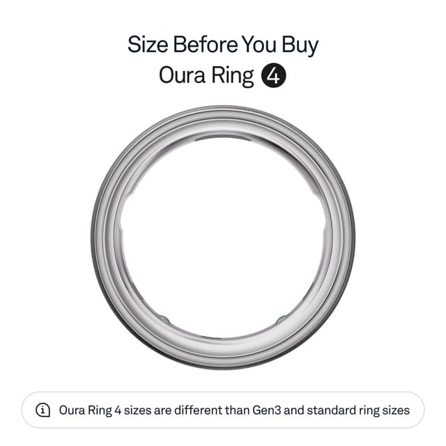 Oura Ring 4 Smart Ring størrelse 13 (børstet sølv)