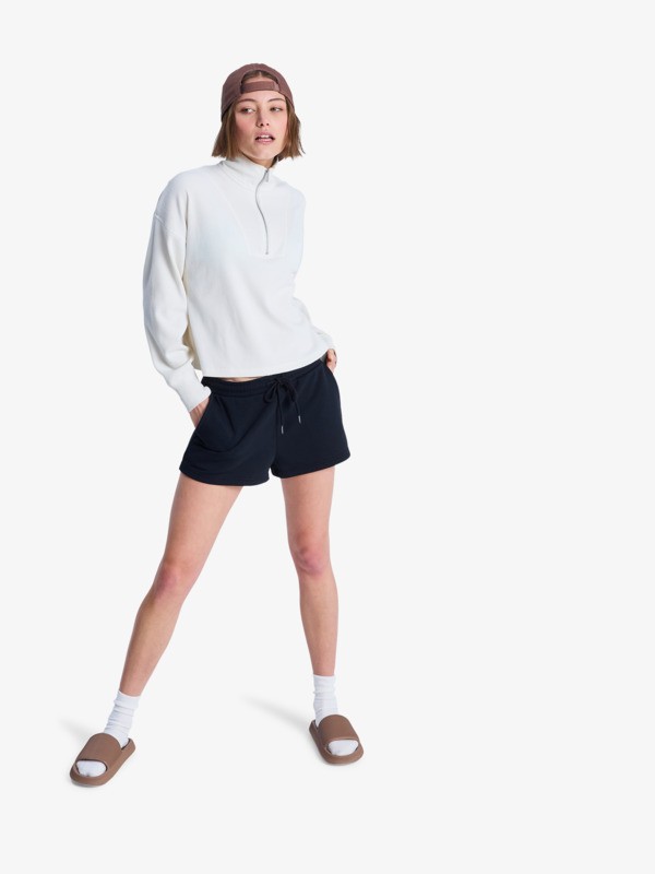 Surf Stoked Short à taille élastique Noir Femme