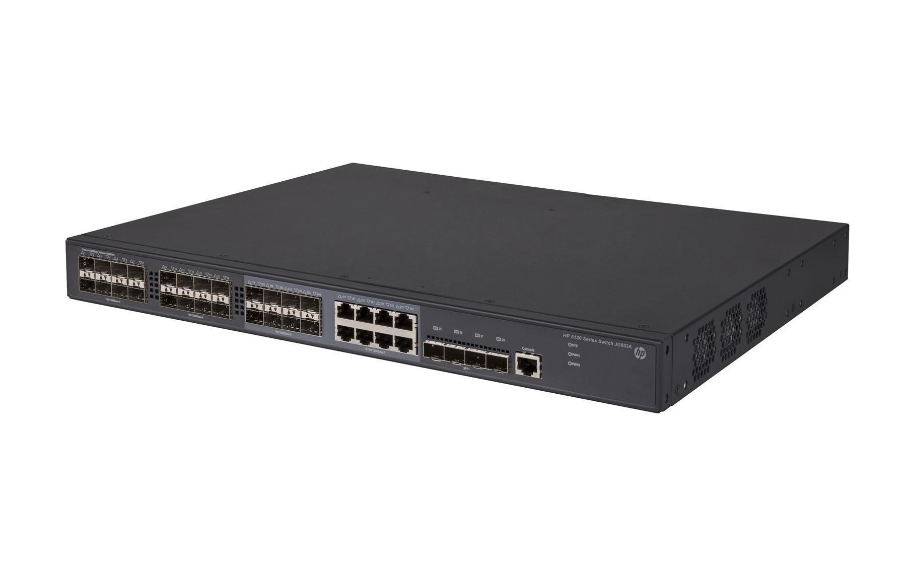 Switch 5130-24G-SFP-4SFP+ 28 Port<br>L3 Managed Fiber Switch mit 24 Ports