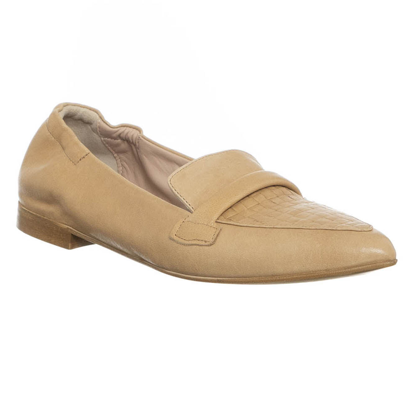 Loretta Pettinari Ballerines en Cuir Jade beiges