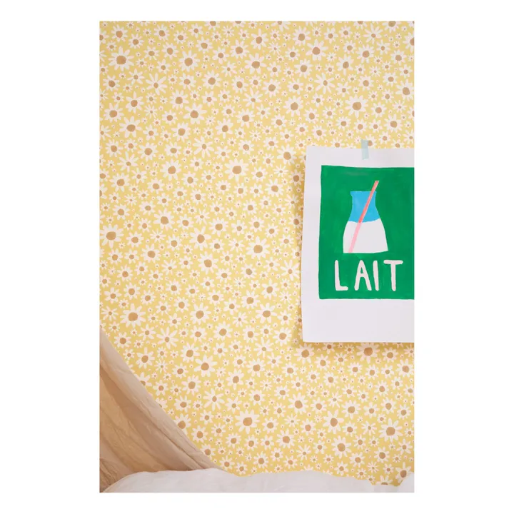 Maison Janette Rouleau de papier-peint Lucette | Jaune citron