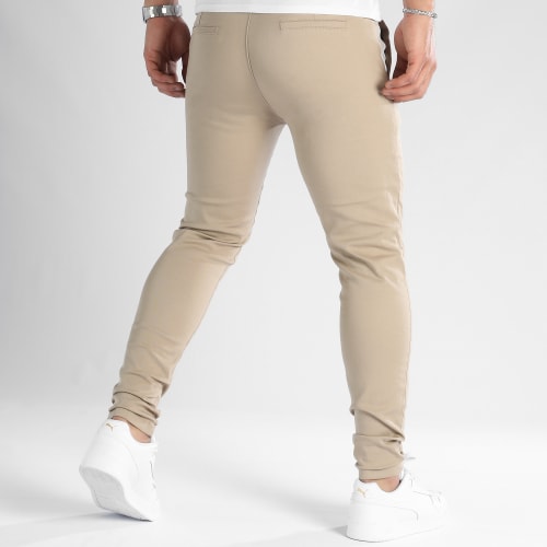 Lot De 2 Pantalons Chino Skinny 1353 1355 Beige Noir