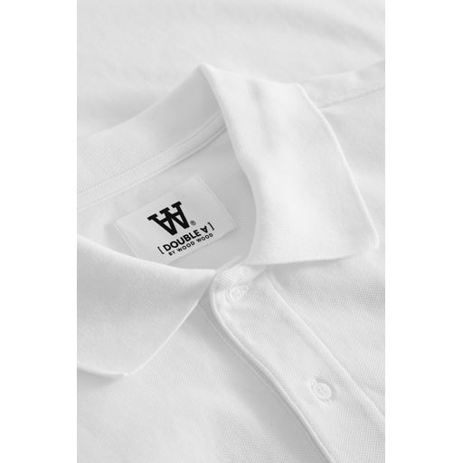 Wood Wood Seb Pique Polo T-shirt, Hvid, L