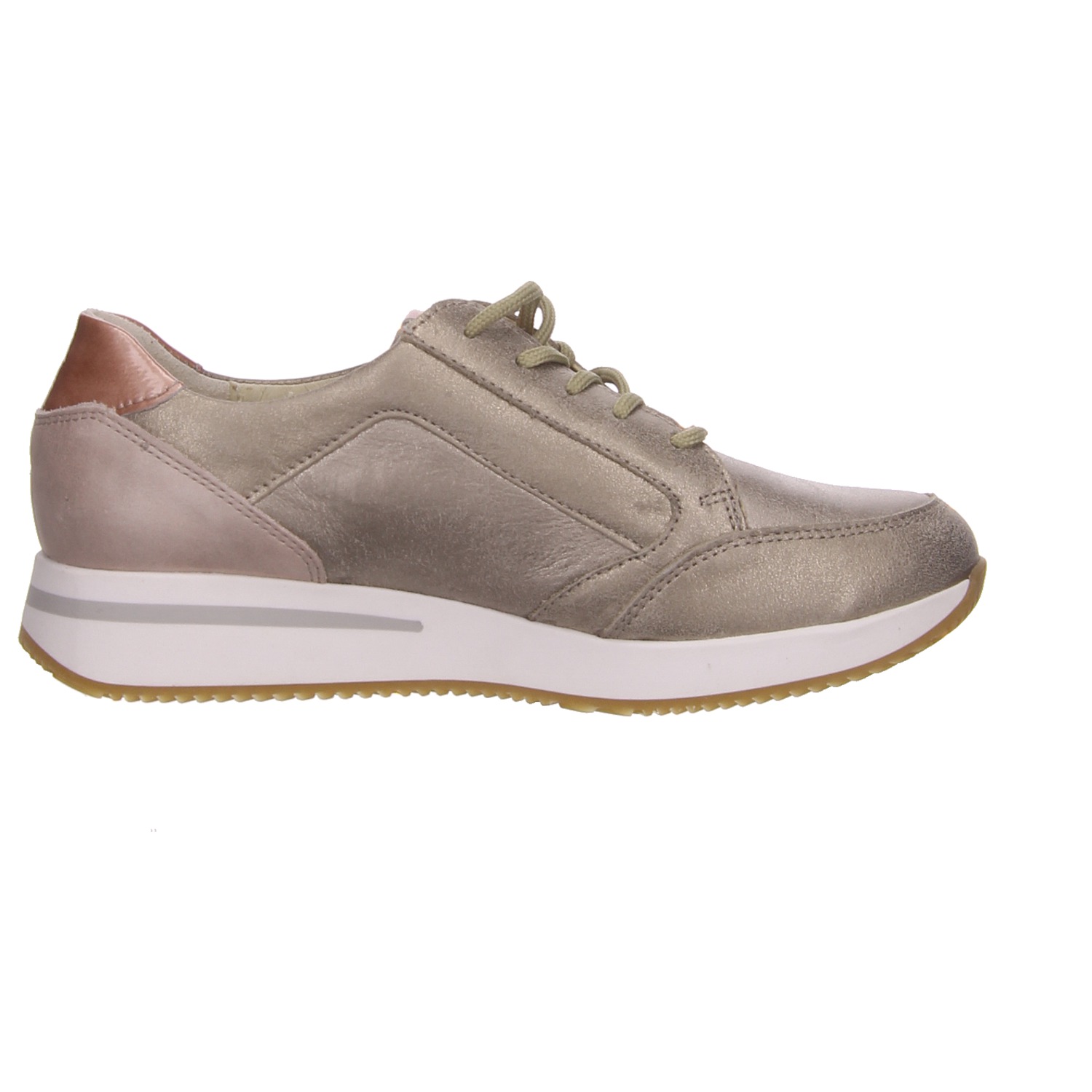 Waldläufer Schnürschuh gold grau