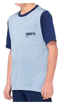 Maillot Manches Courtes Enfant 100% Ridecamp Jersey Bleu