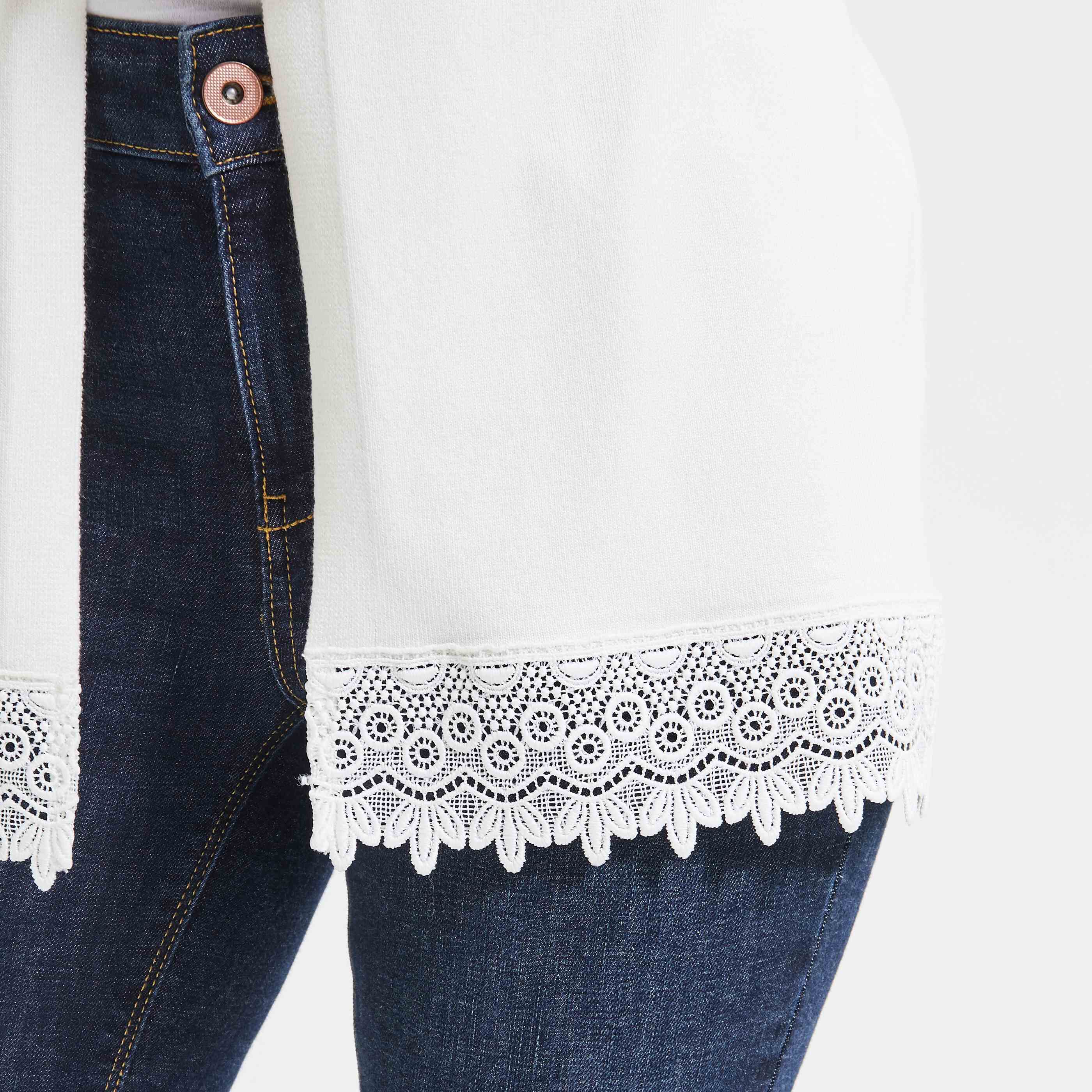 Gilet mi long femme - BLANC