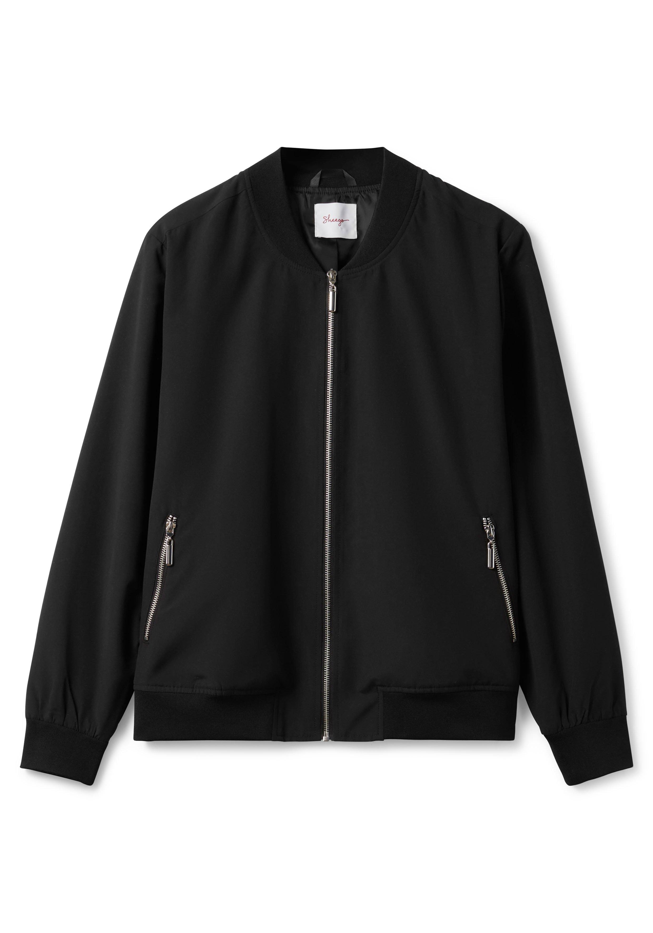 Blouson mit Rippbündchen und Reißverschluss