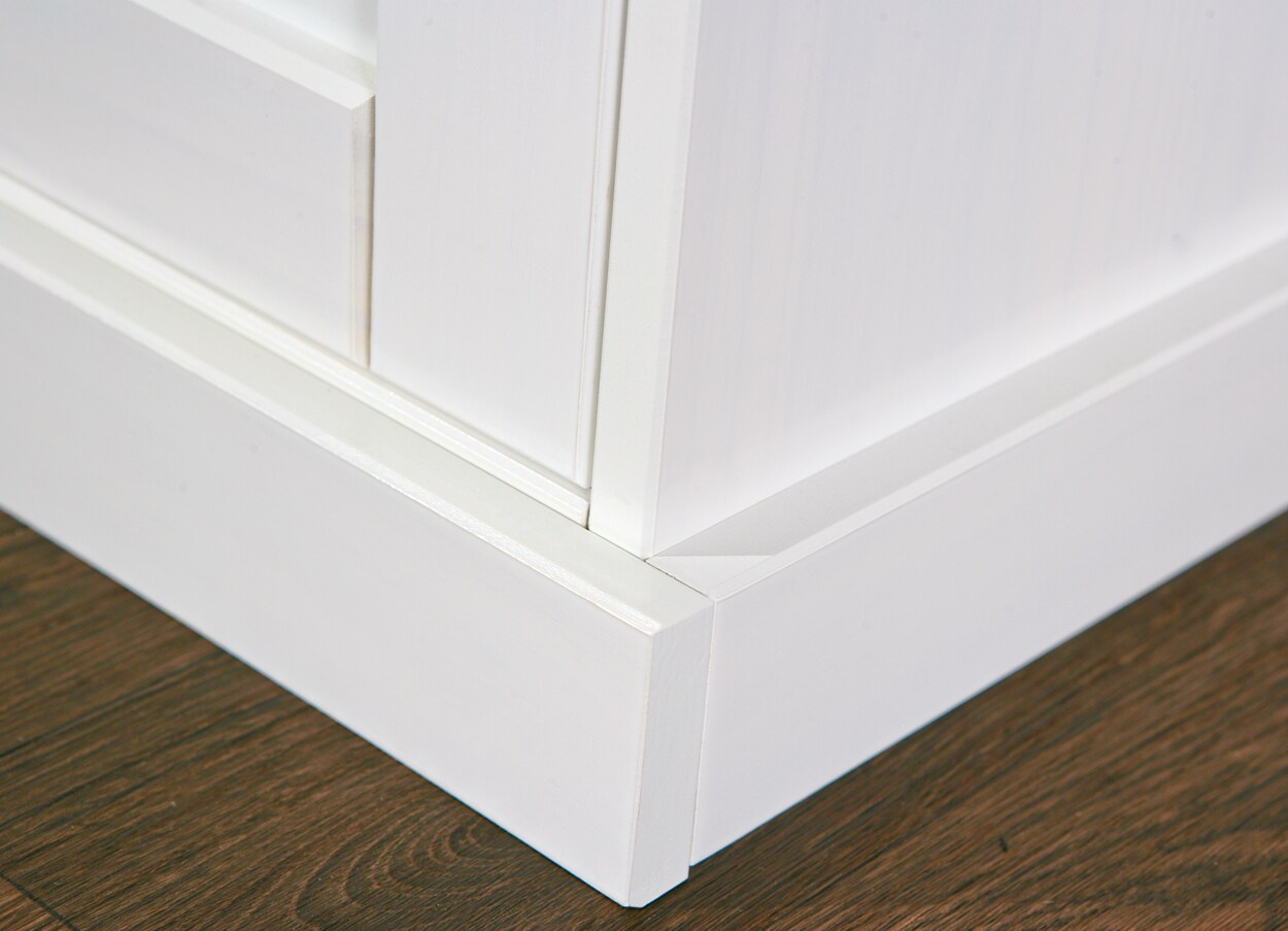 Inter Link FSC Buffet Buffetschrank Westerland - Kiefer Massivholz - 4 Türen, 2 Schubladen - Weiss, Sepia lackiert