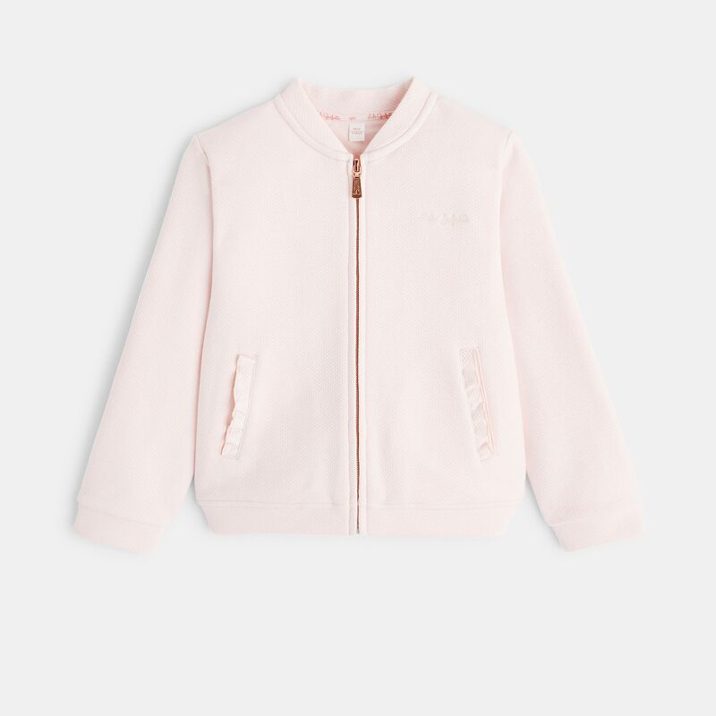 Sweat teddy Lili Gaufrette rose fille