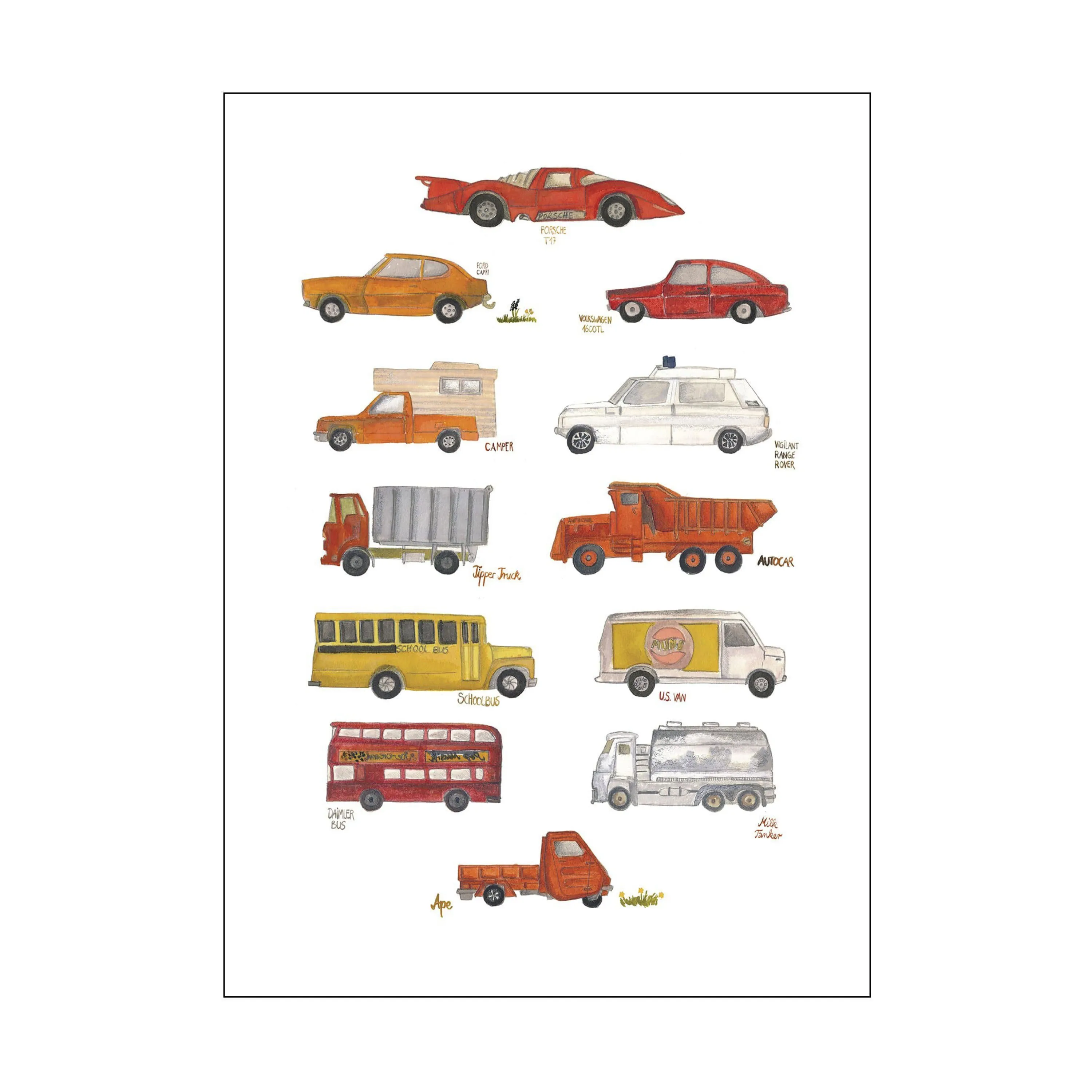 Poster&Frame Plakat - Cars