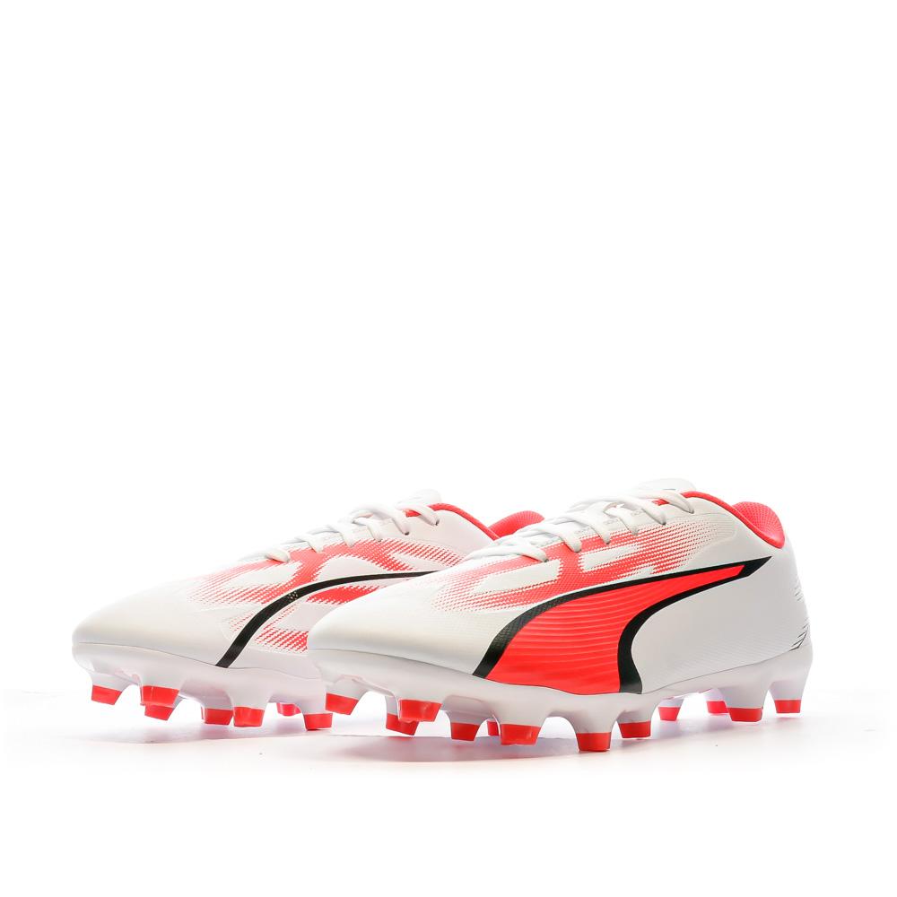 Puma Chaussures de football Blanc/Rouge Homme Puma Ultra Play FG/AG 107423-01