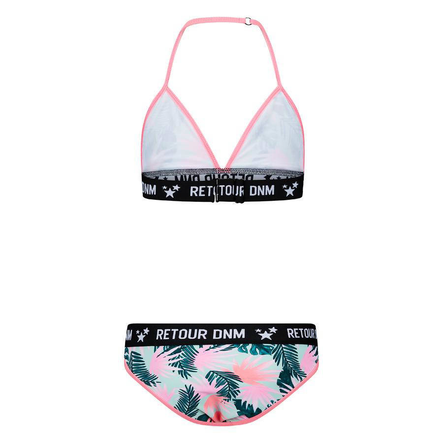 Retour Jeans triangel bikini Noa turquoise/roze/zwart