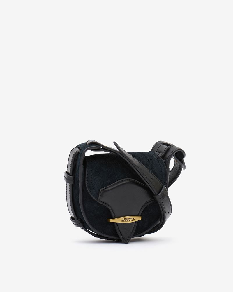 SAC EN BANDOULIÈRE EN CUIR VELOURS BOTSY MINI