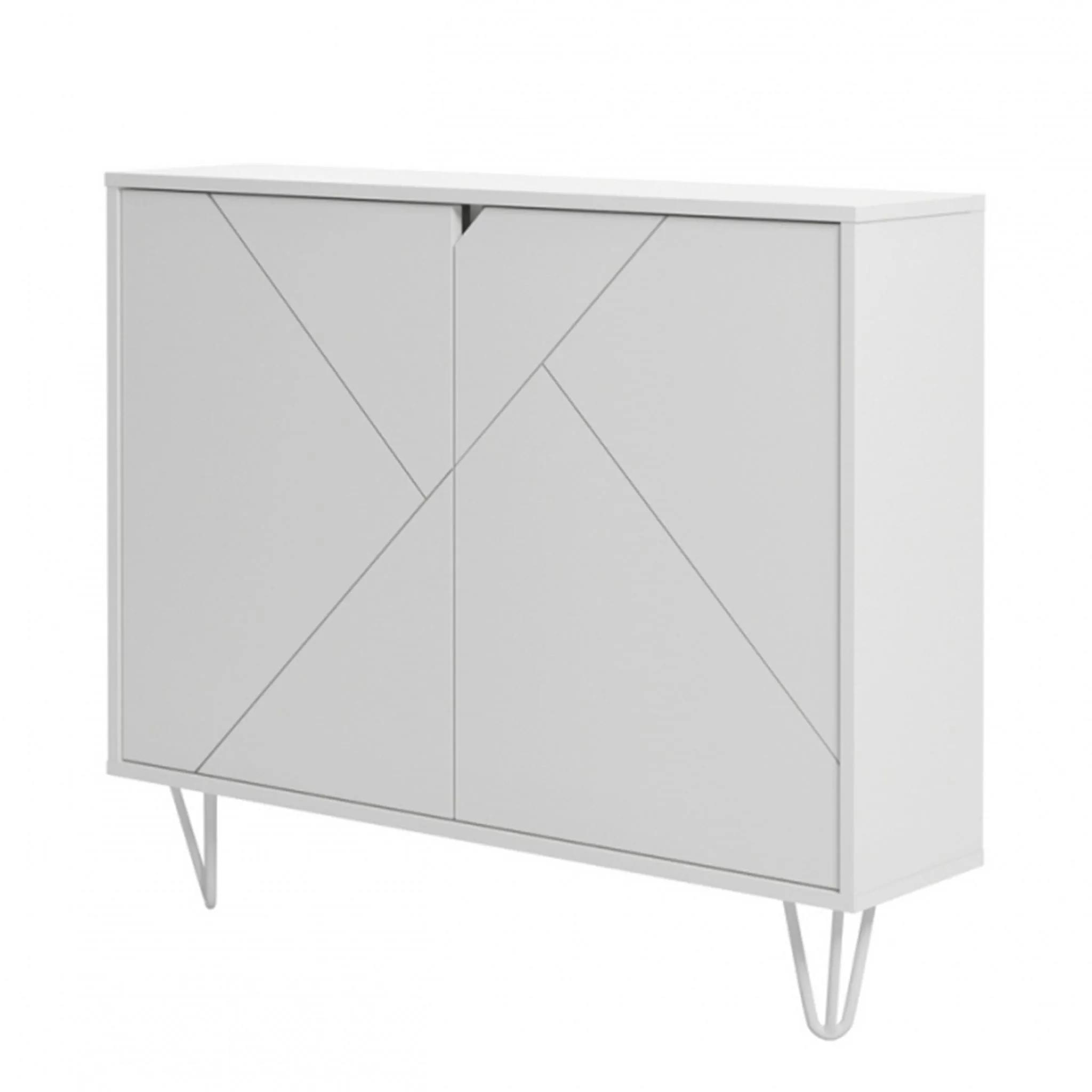 Nexera Console de Rangement Slim - Blanc