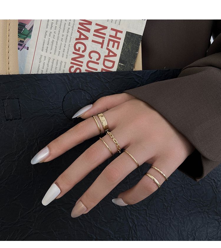 Taimi - Set van 7: Legering ring (diverse ontwerpen)