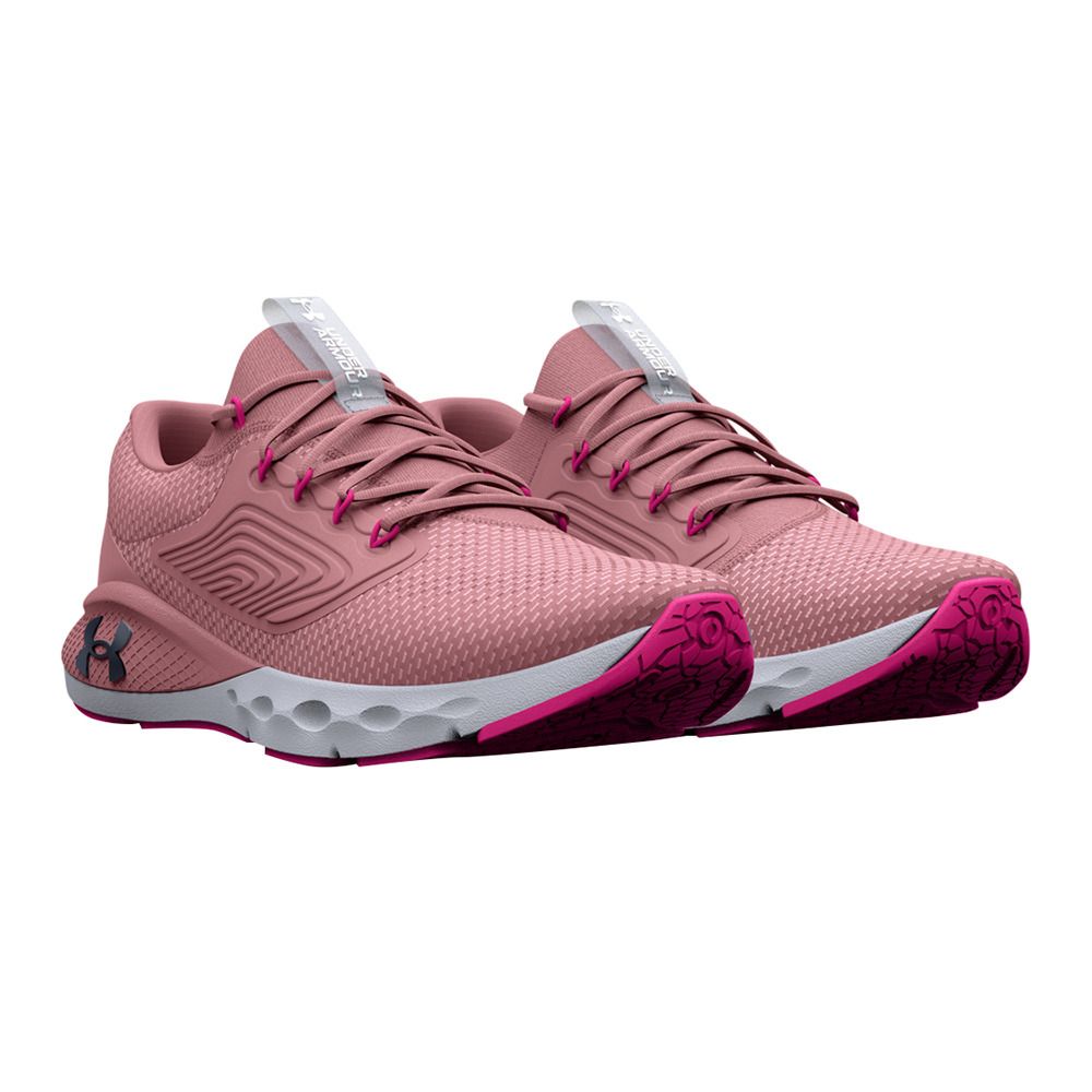 Under Armour UA CHARGED VANTAGE 2 - Chaussures running Femme pink elixir/pink elixir/downpour gray