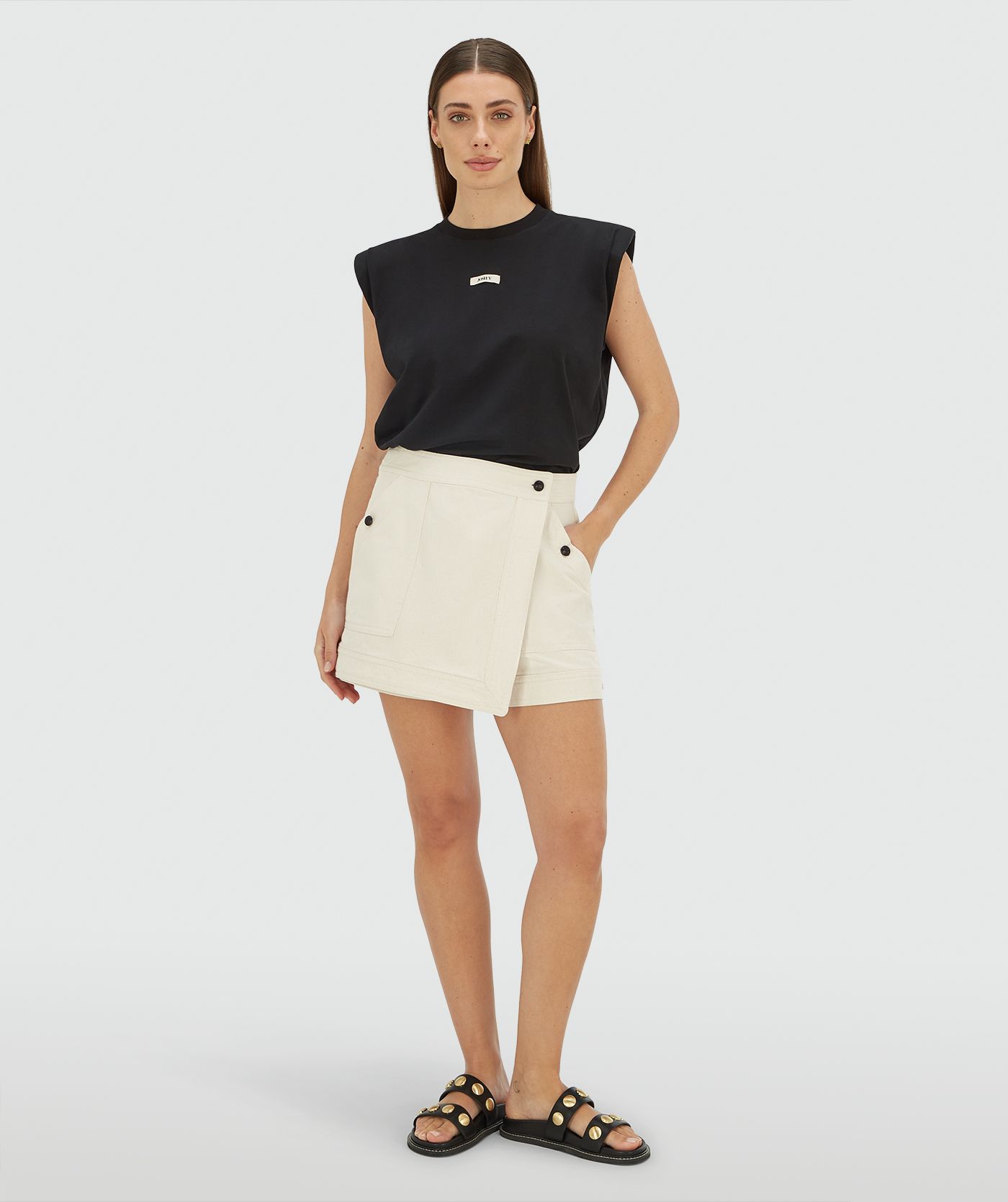 JV-VIANNA regular fit skort - ecru