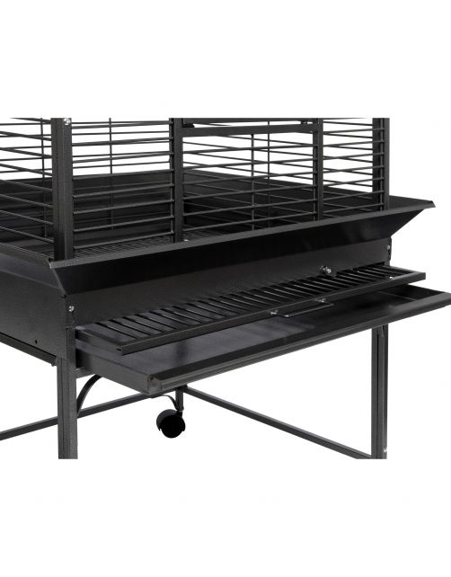 Strong Papegaaienkooi Villa Anna - Vogelverblijven - 78x68x175 cm Antraciet