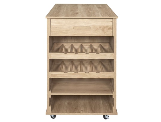 THE HOME DECO FACTORY - Ilot de cuisine saulk en bois - marron