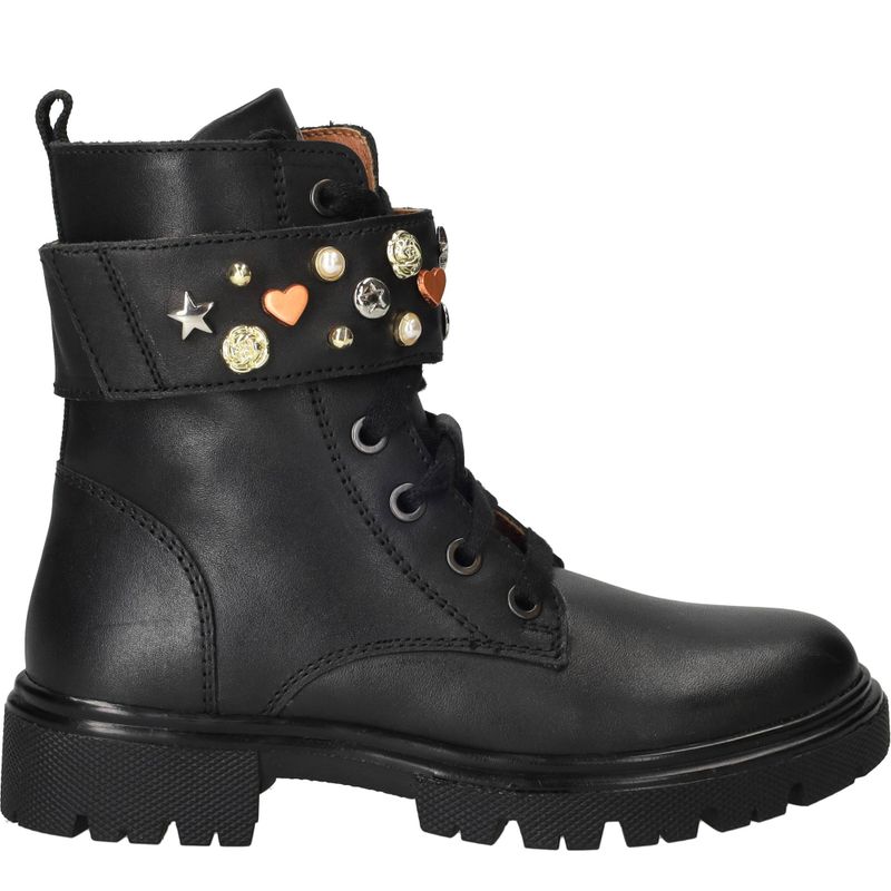 IK-KE Veterboots Zwart Meisjes