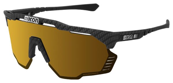 Scicon Sports Aeroshade Kunken Lunettes De Soleil De Performance Sportive (Scnpp Multimireur Bronze/Compagnon De Carbone)