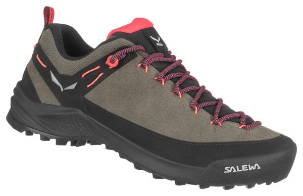 Chaussures d'Approche Femme Salewa Wildfire Leather Marron/Noir