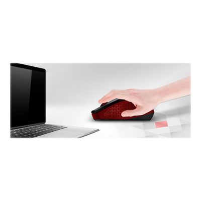 Genius - souris sans fil - silencieuse - noir et rouge