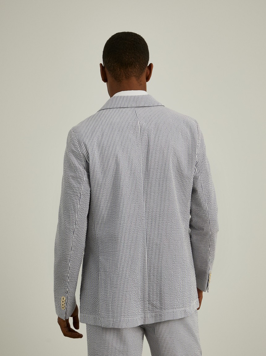 Blazer de riscas slim fit