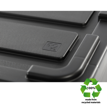 Iris Powerbox Robuust Opbergbox - 68L - 100% Recycled Kunststof - Zwart - Set van 3