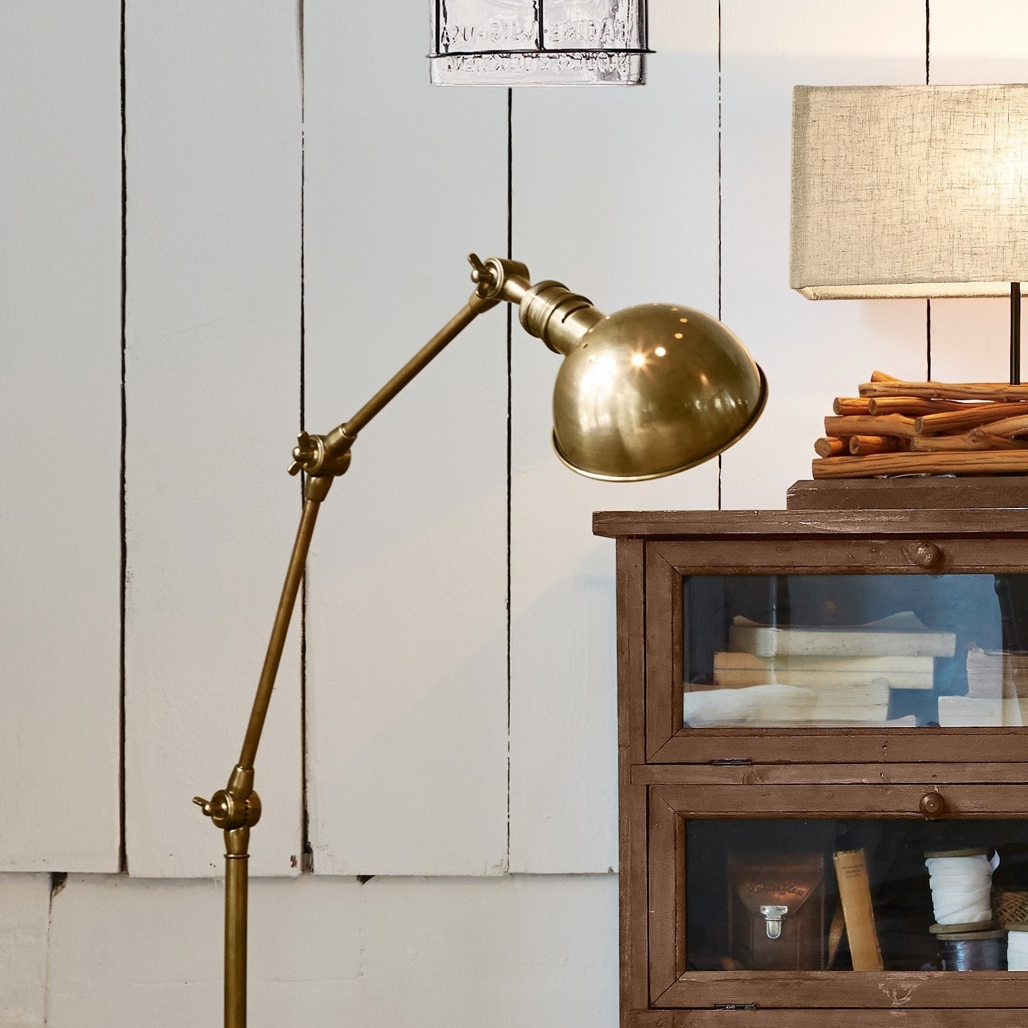 Stehlampe Tulsa messing