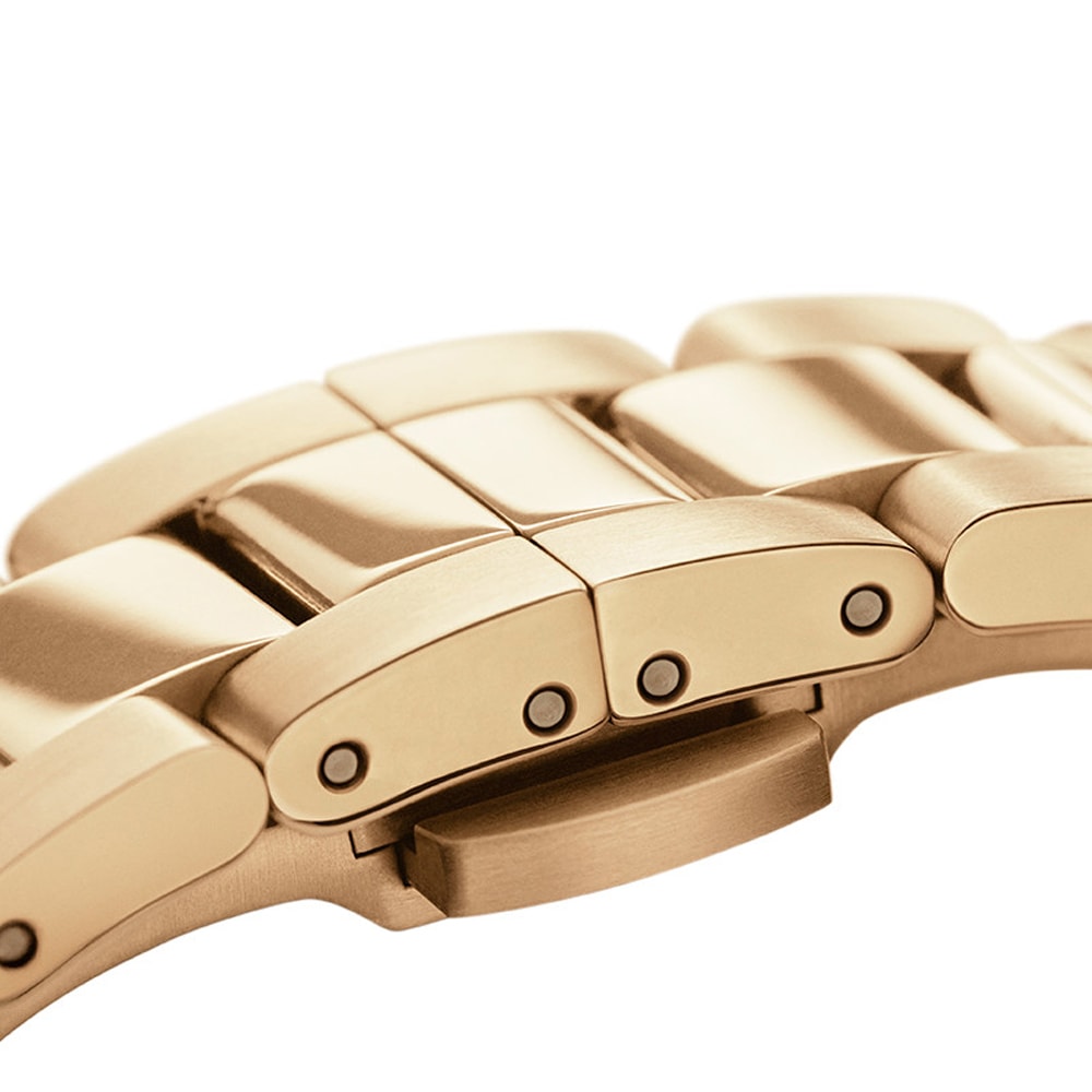 Montre à quartz - Acier & plaqué or - Homme
