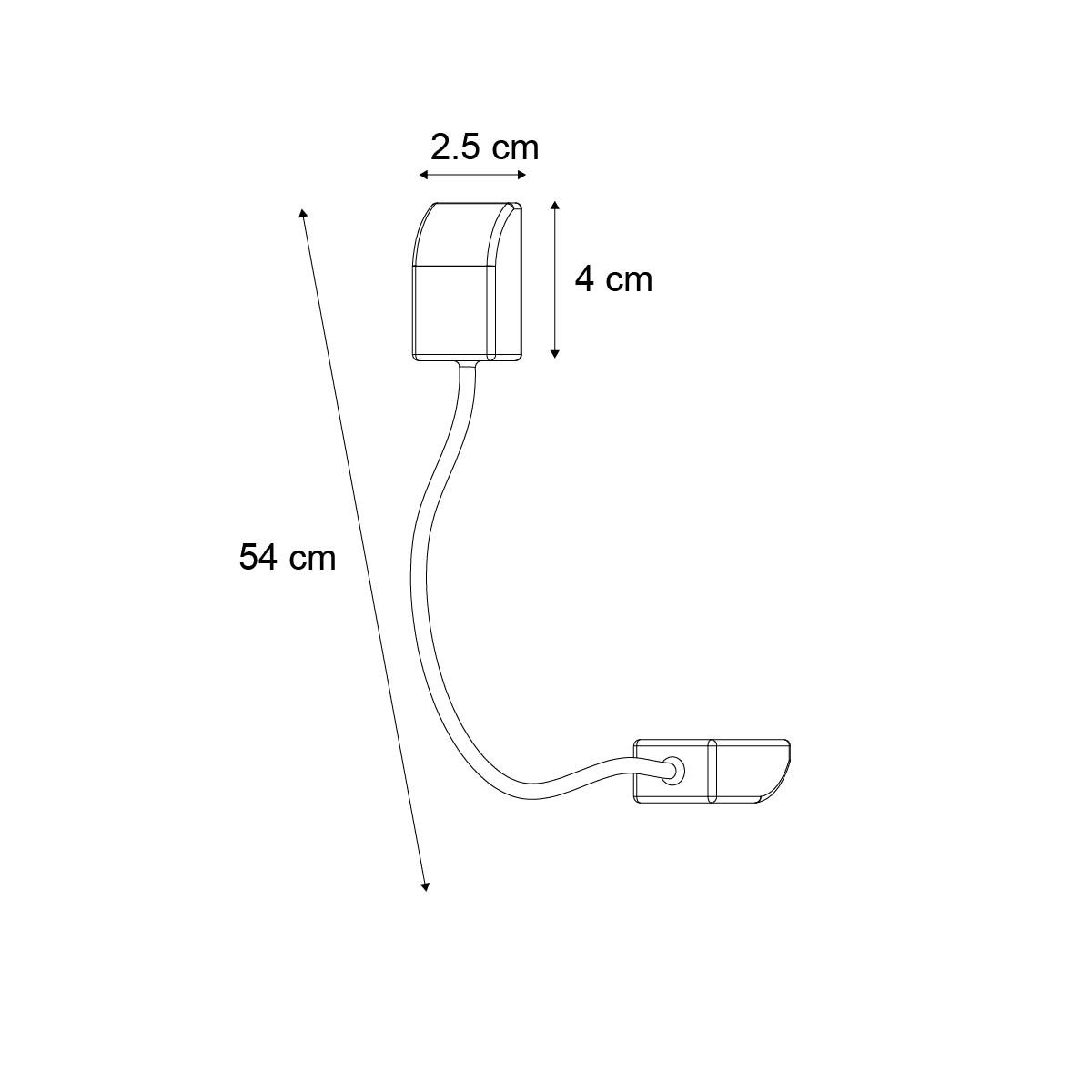 Kabelverbinding rail zwart 1-fase - Magnetic