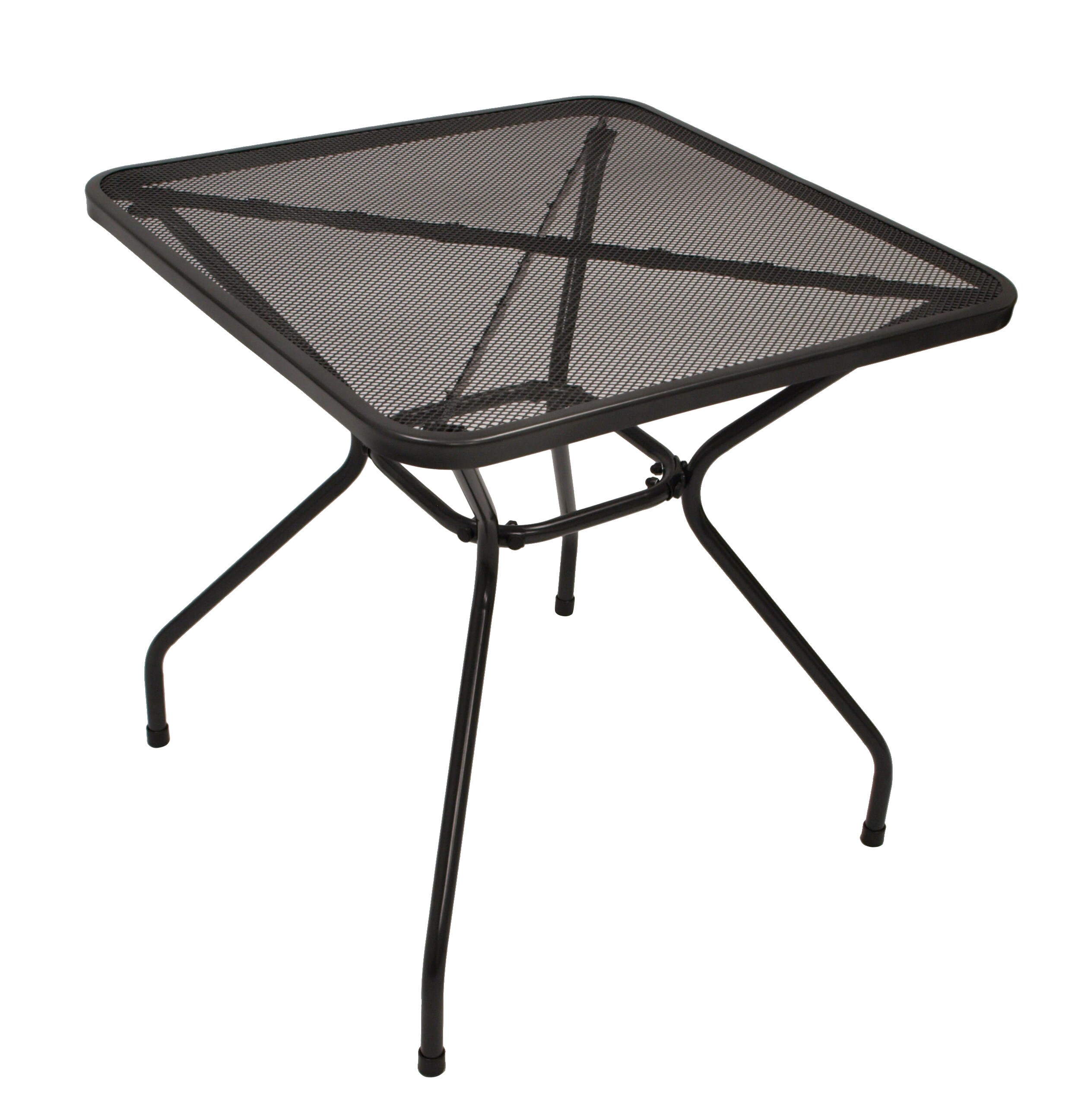 DEGAMO Garnitur CLASSIC 3-teilig, Streckmetall anthrazit (Tisch 70x70cm)