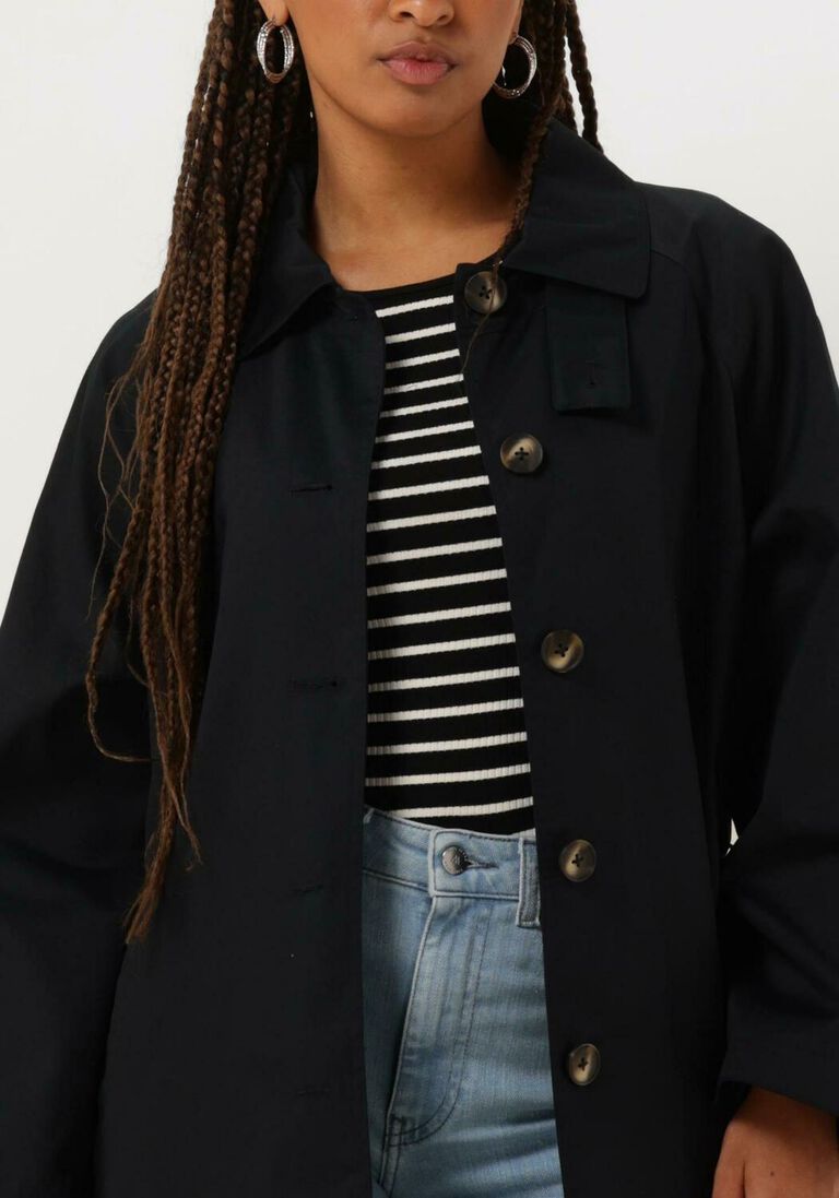 ANOTHER LABEL donkerblauwe another label mantel romee coat