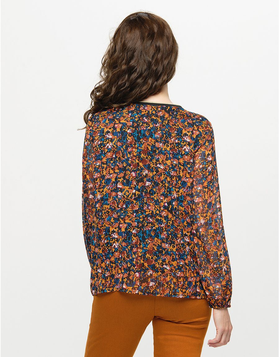 Blouse voile ocre