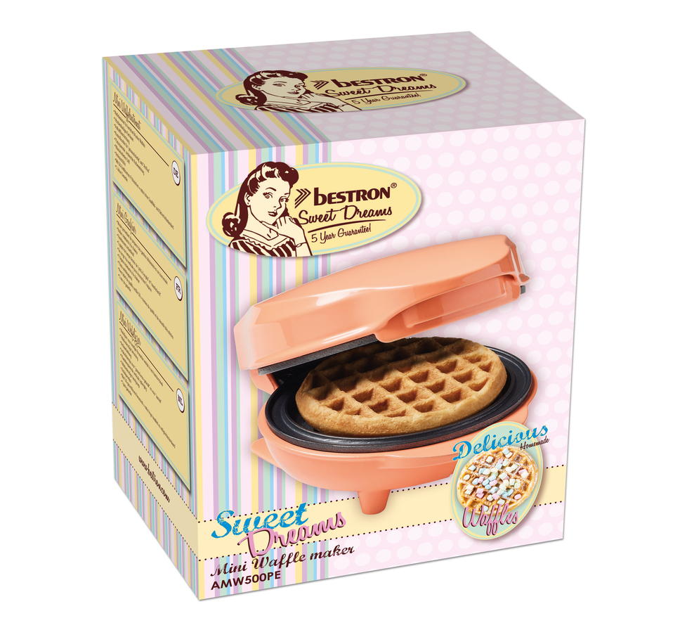 Bestron AMW500PE mini wafelijzer - Brusselse wafels