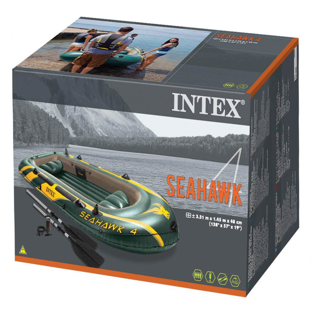 Bote inflável com remos Intex Seahawk 4