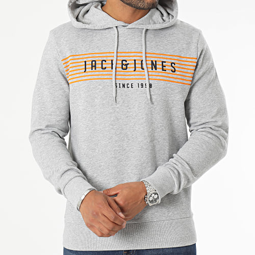 Lot De 2 Sweats Capuche Planet Noir Gris Chiné