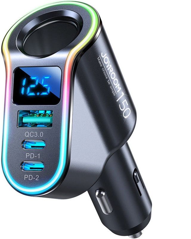 Joyroom Autolader Snellader 4-in-1 - 150W - Zwart