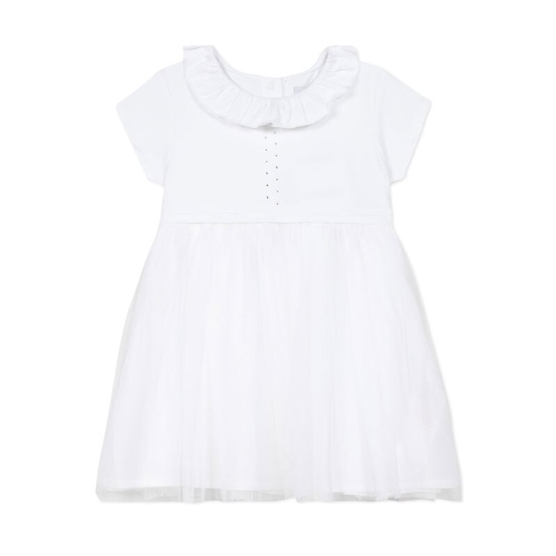Robe bébé fille blanchehe avec cristaux Swarovski® bébé fille Absorba Aucune nuance