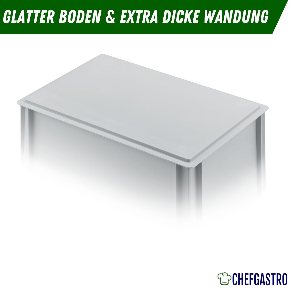 CHEFGASTRO Pizzadeegdoos zonder deksel HxBxD 7,5 x 30 x 40 cm 9 liter deegbak voor pizzadeeg Stapelbare pizzadoos