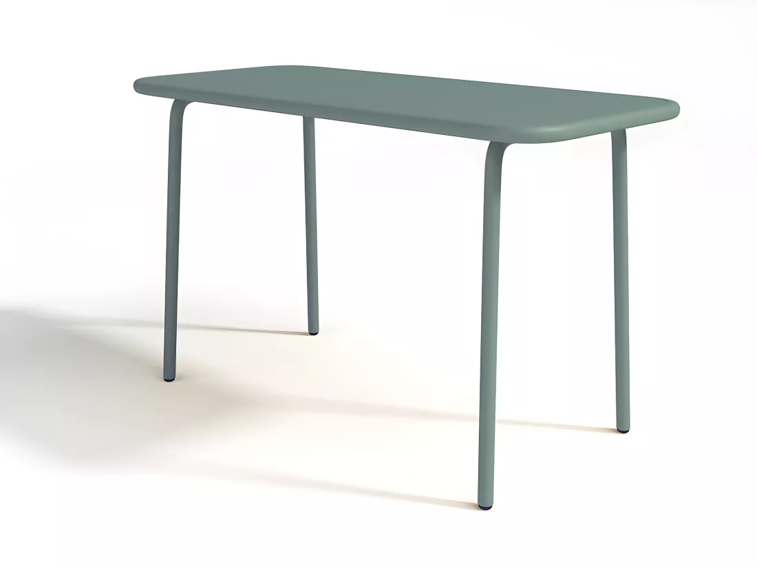 Table de jardin pour enfants en métal L.80 cm - Vert amande - POPAYAN de MYLIA