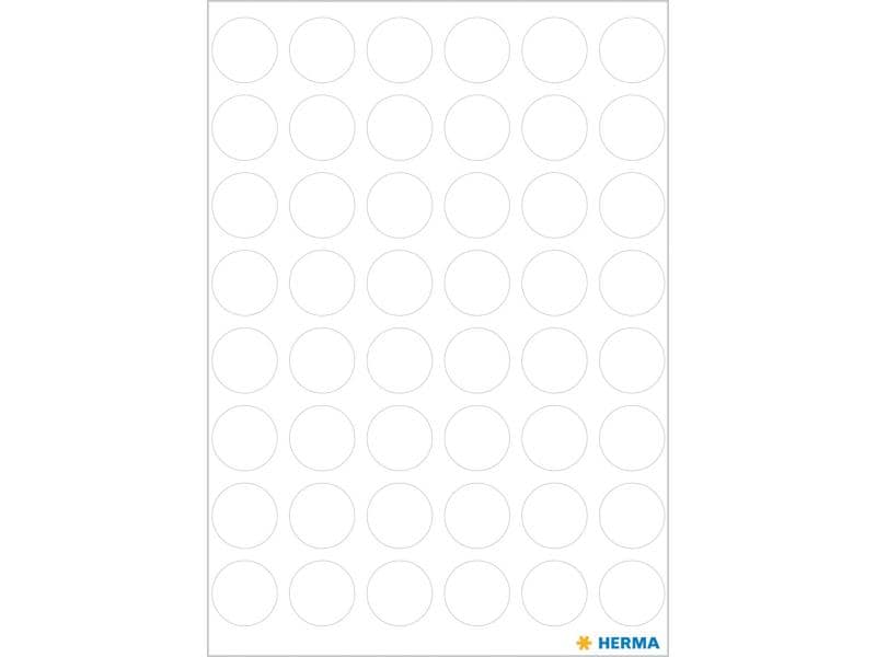 Herma Stickers Klebepunkte Vario Ø 13 mm, Weiss Markierungspunkte Sticker