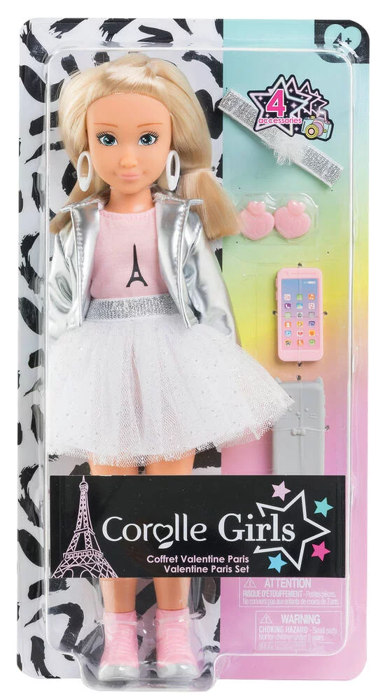 COROLLE GIRLS - POUPEE MANNEQUIN - COFFRET VALENTINE FASHION WEEK PARIS - COROLLE VETEMENTS 28 CM