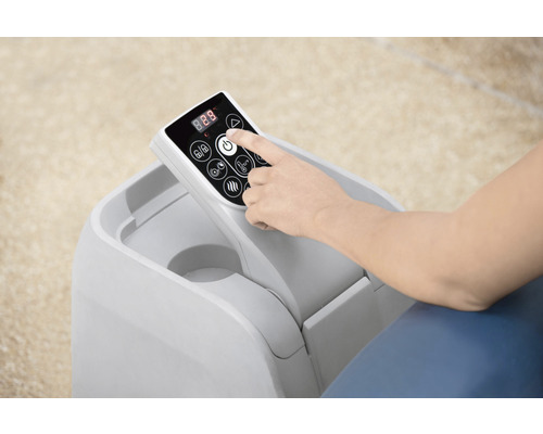 Bestway® LAY-Z-SPA® WiFi Milan AirJet Plus™ opblaasbare hottub met 140 luchtjets, geïntegreerd verwarmingssysteem, multifunctionele pomp en app-bediening, blauw