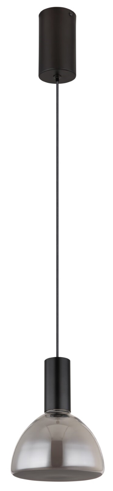 LED-Hängeleuchte - schwarz matt - rauchfarben - 150 cm