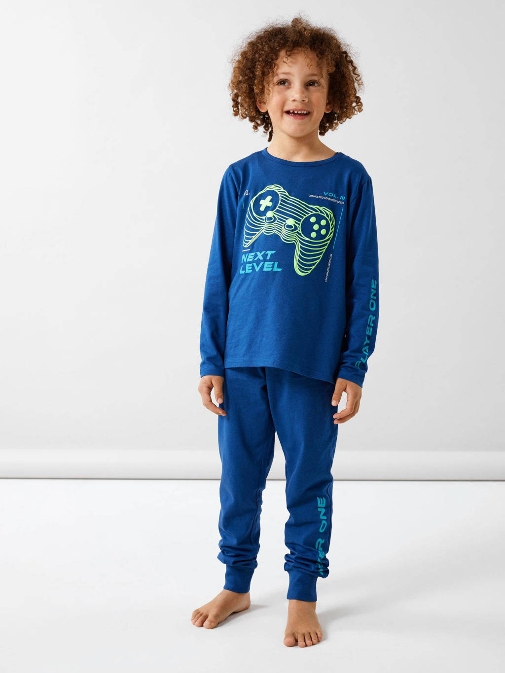 NAME IT pyjama NKMNIGHTSET GAMING donkerblauw