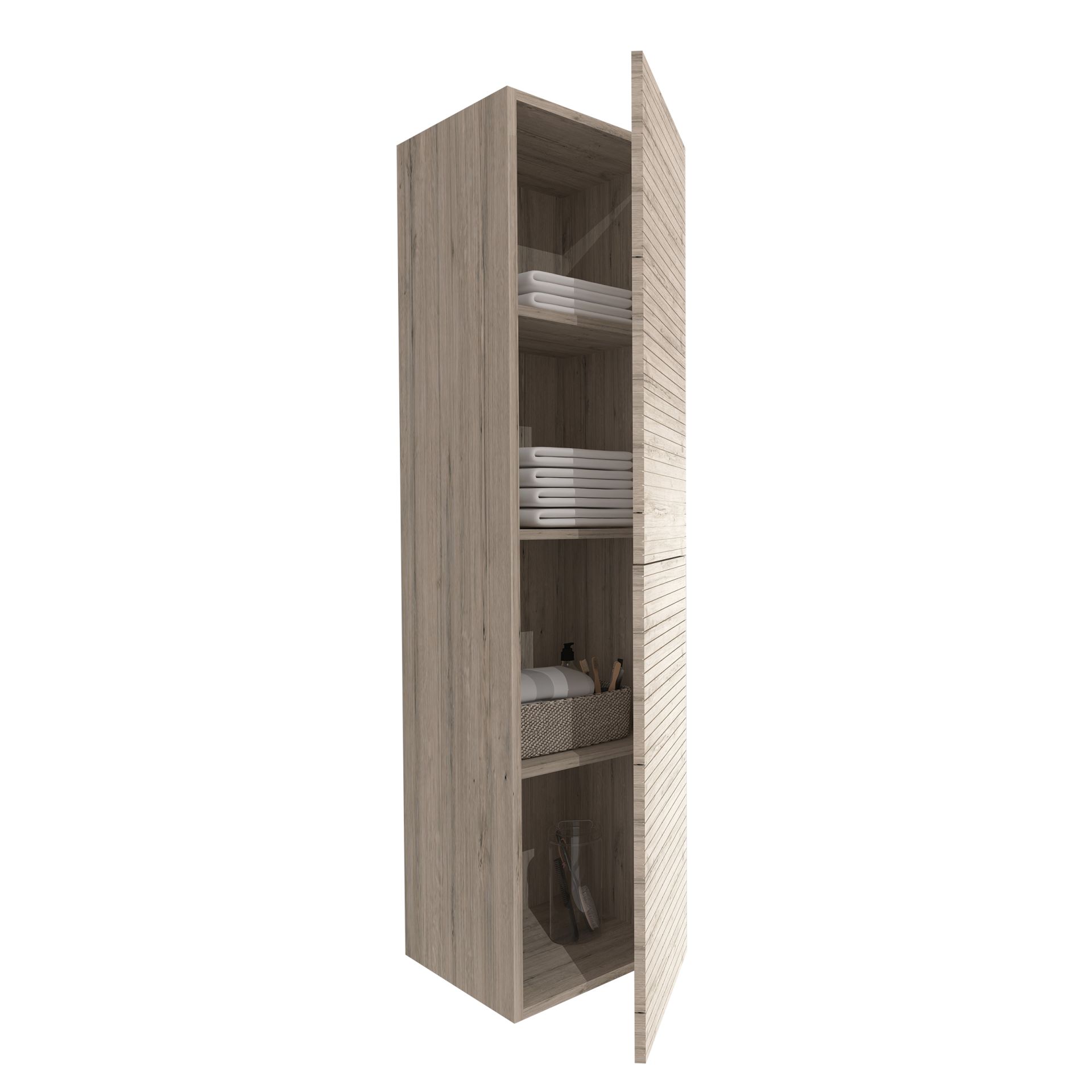 Sanigoods Maisy kolomkast ribbelfront 160cm eiken