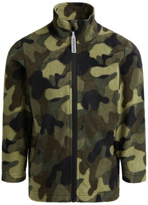 Nordbjørn Malö Fleecejakke, Camo Splash Deep Lichen Green